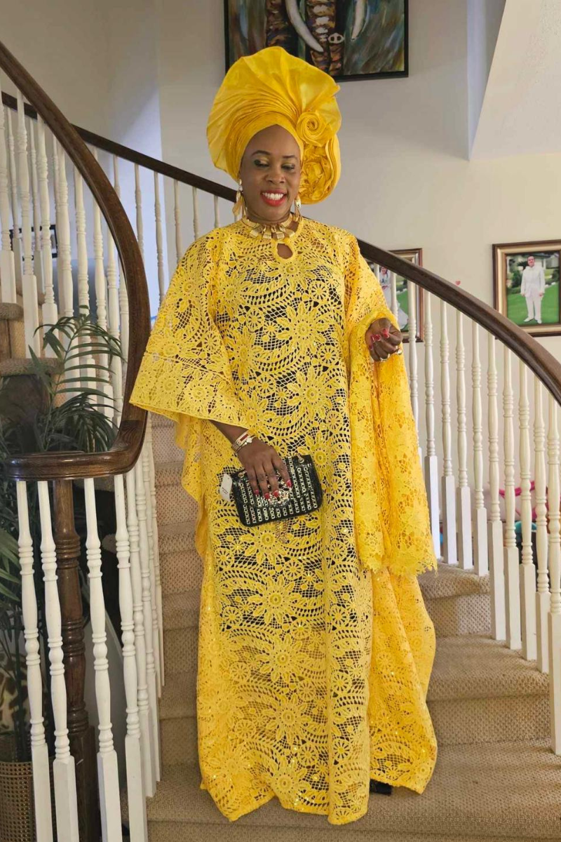 Pnkem Yellow Bubu Lace