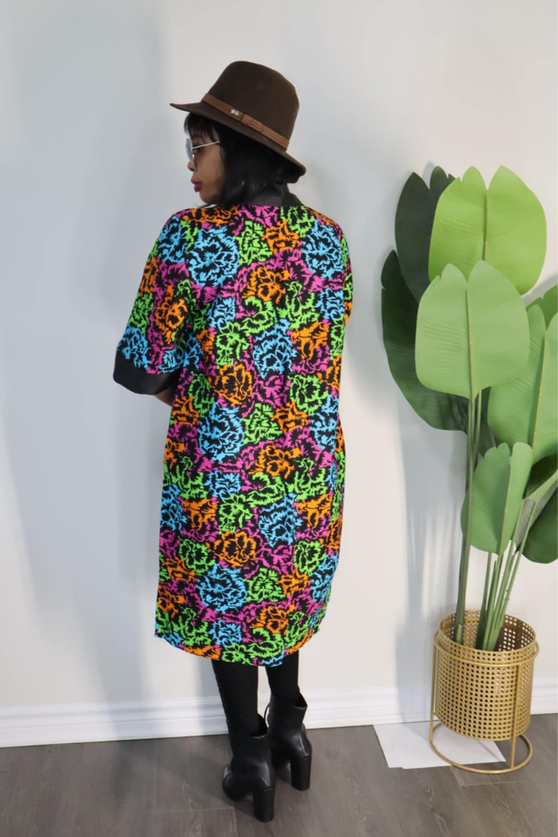 African Print Kimono Jacker